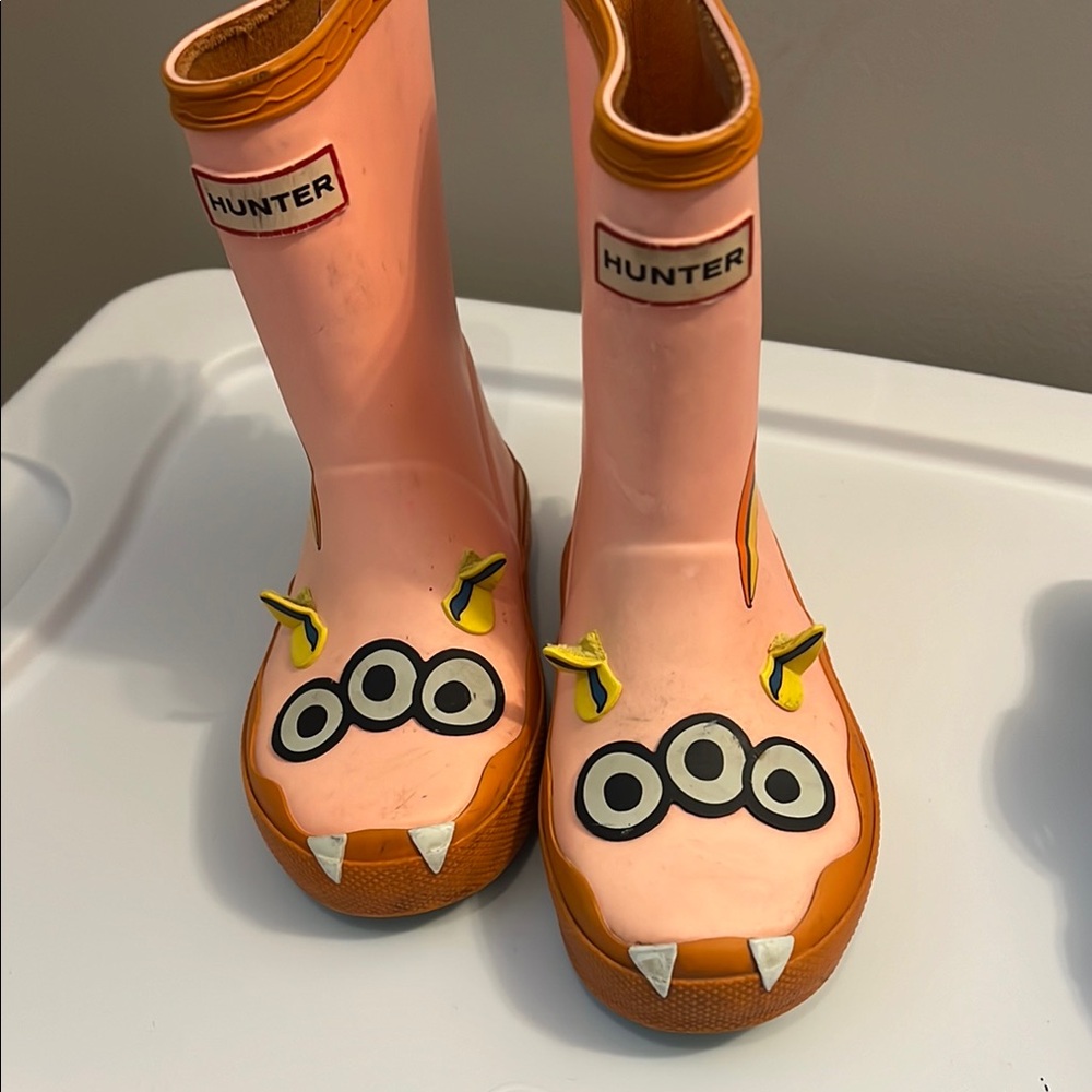 Hunter Pink Monster Rain Boots